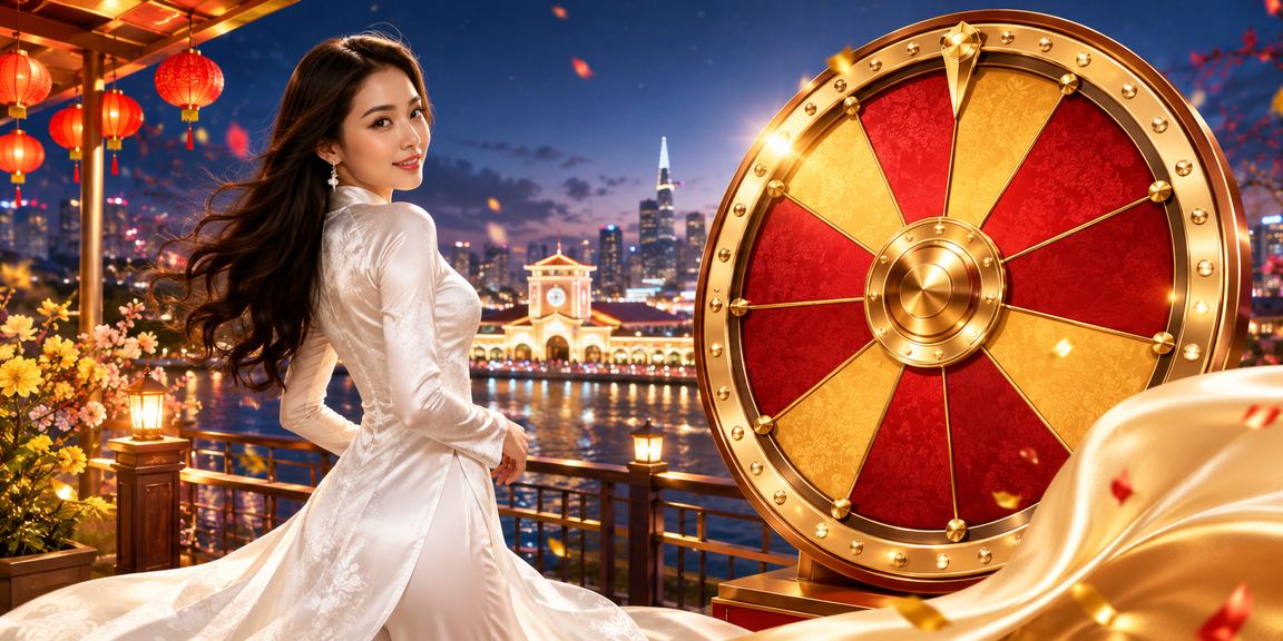 Người dùng TP.HCM mặc áo dài tham gia rút thăm may mắn qua ứng dụng cá cược di động